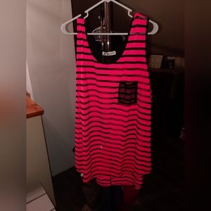 Neon Pink see through tank top